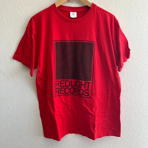 REDLIGHT RECORDS Amsterdam Red Cotton Short Sleeve T-Shirt Top Mens Medium - Picture 1 of 4